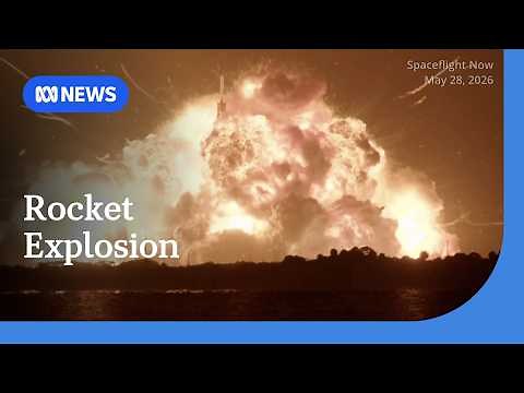 Blue Origin's 'New Glenn' rocket booster explodes in massive fireball | ABC NEWS