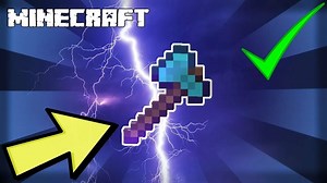Minecraft | How to Make a Lightning Axe or Sword!  1.14.4