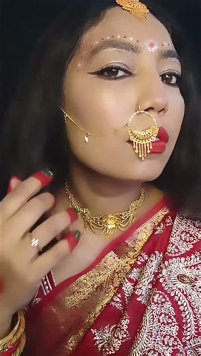 90s Bride Look ❤️ Traditional Makeup Transformation🫶 #90sbride #retrolook #youtubeshorts