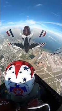 See the POV of an Air Force Thunderbird during an air show