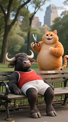 Mst Animation 1.2M | The Prankster Cat and the Revenge of the Mighty Bull! 🐱🥊🐂 Watch what happens when a mischievous cat decides to give a sleeping bull an... | Instagram