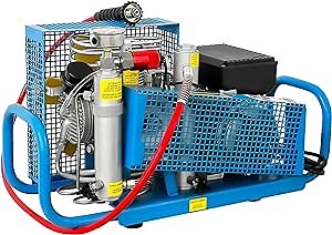 TUXING 4500Psi Pcp Air Compressor,100L/min,3.5CFM,110V/60HZ Single Phase,High Pressure Air Fill Station & Charging System for Scuba Tank Pcp Rifle Filling Blue