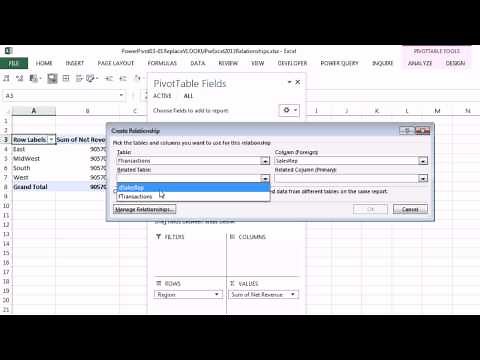 Excel 2013 PowerPivot Basics #03: Replace VLOOKUP with Excel 2013 Data Model & Relationships