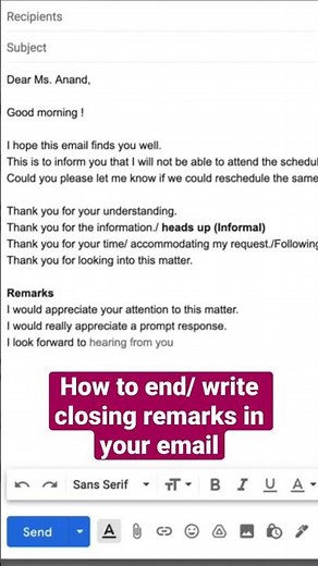 How to write closing statement or remarks in your email