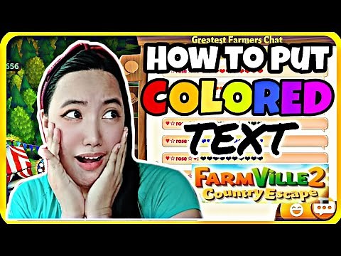 HOW TO PUT COLORED TEXT IN FARMVILLE2 COUNTRY ESCAPE | EASY TUTORIAL | Rose Ville Vlogs