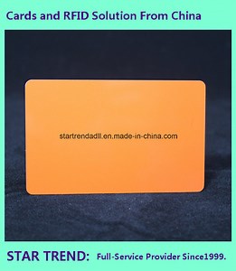 [Hot Item] Blank Plastic Orange Card of Cr80/30mil for Retailer Stock