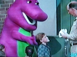 barney has a big belly