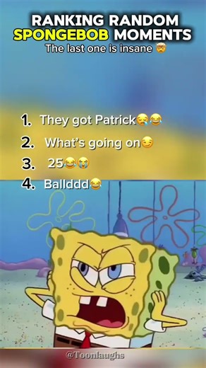 CHECK THIS OUT: RANKING RANDOM SPONGEBOB MOMENTS🤯#viral #blowup #spongebob #cartoon