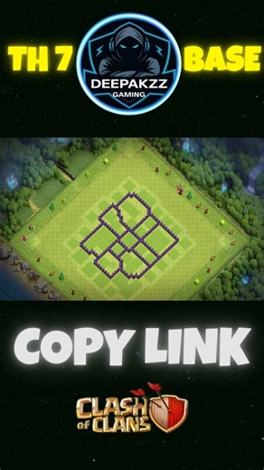 TH 7 BASE...LINK IN DESCRIPTION ⬇️ #cocshorts #coc #th7 #th7base#cocbase#viralshorts #trendingshorts