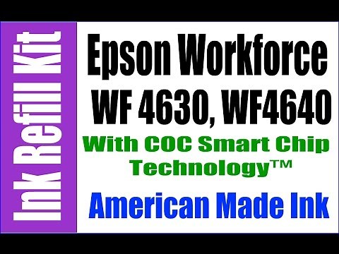 Ink Refill Kit For Epson Workforce WF 4630 & WF 4640 With Refillable Cartridges
