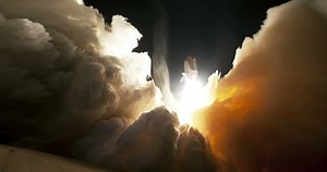 Space Shuttle Launch at Night Animation, 4K some elements furnished by NASA images