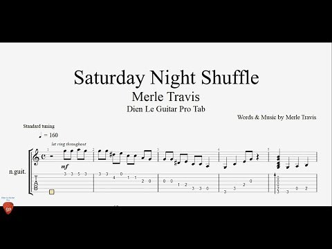 Saturday Night Shuffle - Guitar Tutorial + TAB