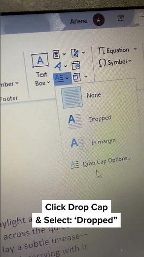 How to create a drop cap