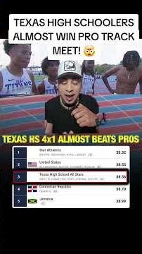 Texas High School Track Speed! These kids almost beat the pros! #fyp #track #speed #breakingnews