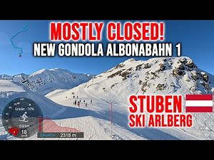 [4K] Skiing Stuben, New Gondola Albonabahn 1 - Mostly Closed, Ski Arlberg Austria, GoPro HERO13