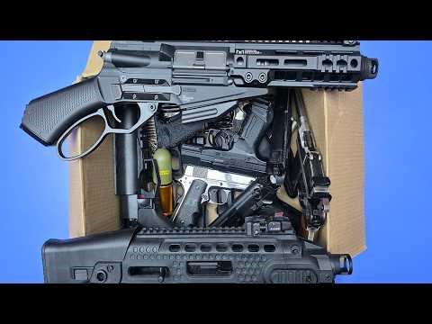Box Full of Airsoft Guns - Rifles and Pistols Shooting ! #airsoft #airsoftguns #grenadelauncher