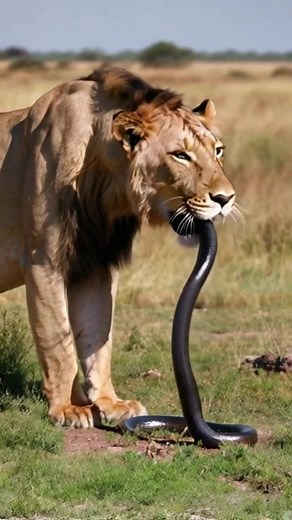 Lion vs Black Mamba: Intense Wildlife Encounter