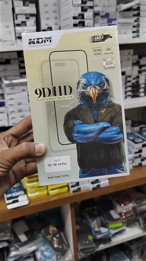 Kdm 9HD Clear Screen Protector For iPhone 16, iPhone 15, iPhone 14 Pro #short #screenprotector