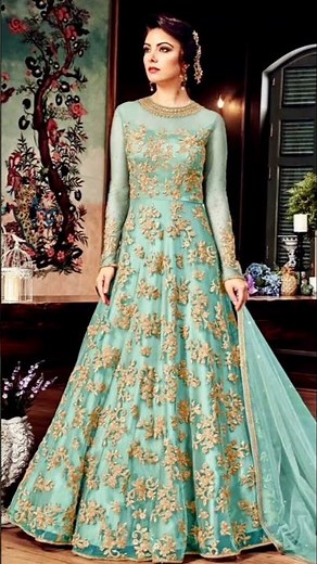 beautiful embroided long frocks for girls 💝💞💥#longfrock #haarandsinghar #youtubeshorts #viralshort