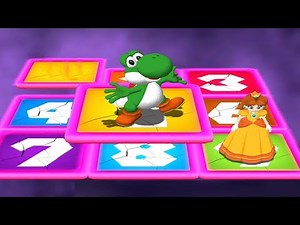 Mario Party 4 - 4 Player Minigame - Yoshi Daisy Peach Luigi All Mini Games (Master CPU)