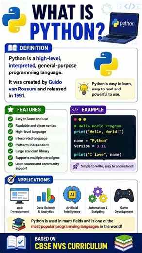 What is Python? CBSE Class 11 #shorts #education #cbse #computer #trending #shortvideo