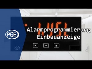 Alarmprogrammierung der Einbauanzeige | #PCEinstruments