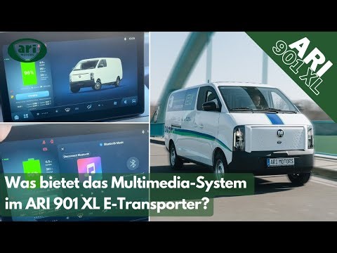 What does the ARI 901 XL's multimedia system offer? A look inside the electric van's cockpit 🚚