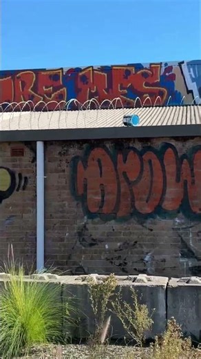 Graffiti Art Up On The Factory Wall ~ Marrickville | Sydney Australia .