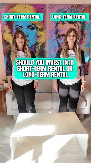 Avery Carl | The Short Term Shop Airbnb Realtors on Instagram: "Short Term Rental vs. Long Term Rental 🤔 Follow for more Airbnb and short-term rental tips! #STR #shorttermrentals #investing #airbnb #realestate"