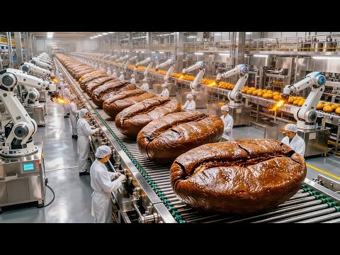 Inside a Modern Coffee Factory: From Green Beans to Roasted Grounds (Full Process)