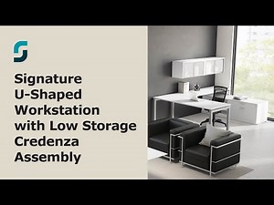 Signature U-Shaped Workstation with Low Storage Credenza Assembly Instructions