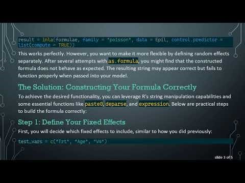 Building Dynamic Formulas for Random Effects in R