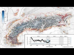 Simulation der Entwicklung der Gletscher in den Alpen.