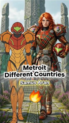 Samus Aran Twins in 10 Countries (Game vs IRL) 🌍🔥