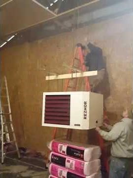 Reznor 250k btu shop furnace install