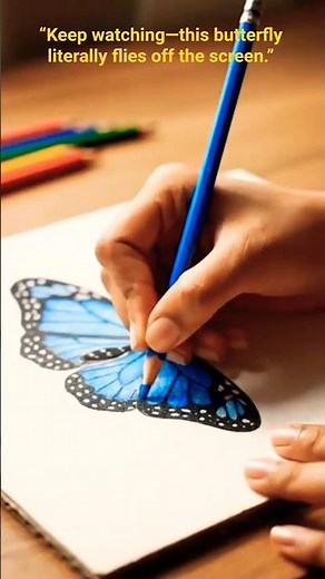 🦋 From Art to Life — 3D Butterfly Transformation | 3D art #3Dart #animation #butterfly #shorts