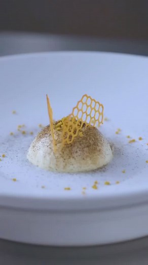 Panna cotta with chestnut honey, pollen, licorice powder and chestnut honey wafer _____________________________________________ ➡️ Credit: @simoneg77 ➡️ Follow us: @chefs.vic _____________________________________________ #australia #sydney #food #sydneyrestaurants #discoversydney #foodie #foodporn #sydneybesteats #sydneyfood #instafood #foodlover #tasty #sydneysiders #eatsydney | chefs.vic