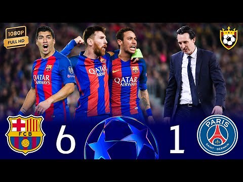 Barcelona destroys PSG with the best comeback in history🤯🌟💣❯ Barcelona (6-1) PSG ● UCL 2017 🎬 FHD