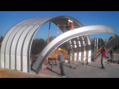 Arch Steel Quonset building construction