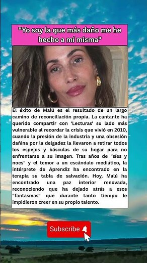 La dura confesión de Malú: "Quité todos los espejos"