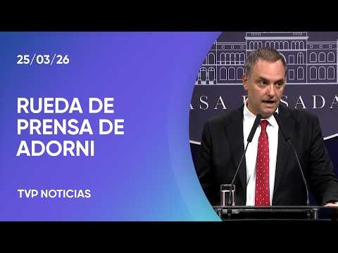 El Jefe de Gabinete Manuel Adorni habló en conferencia de prensa