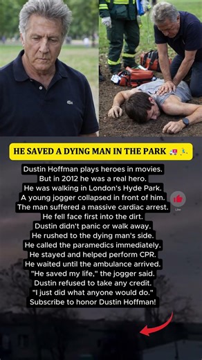 The day Dustin Hoffman saved a life... 🚑🏃‍♂️ #Shorts #respect #news #rip #kindness #viral