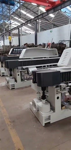 How do I set up a Glass Edging Machine in a production line?