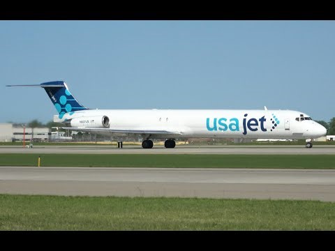 UsaJet MD88 take off, DTW