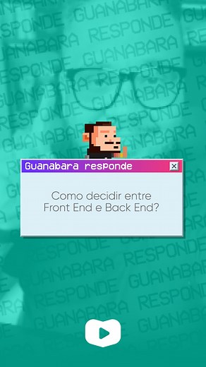 🎥 No novo episódio da série "Guanabara Responde", o Professor Guanabara compartilha a sua sabedoria sobre uma questão fundamental: como decidir entre Front End e Back End na programação? 💻🔍 Descubra insights valiosos para orientar sua jornada profissional! E não se esqueça: siga a nossa página para acompanhar as próximas respostas e participe enviando as suas perguntas nos nossos stories! 📩 #GuanabaraResponde #Programação #Frontend #Backend #EducaçãoTecnológica | Cursos em Vídeo