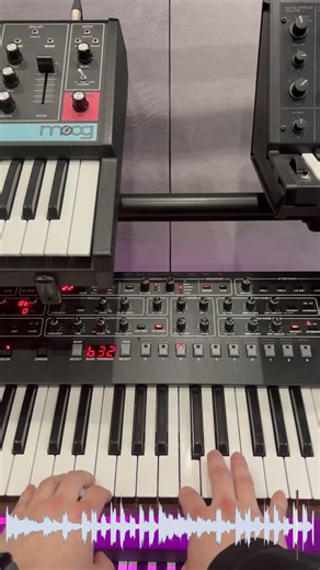 Analog synth music in studio #melody #producer #music #synth