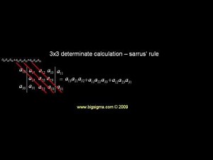 How to calculate determinate of matrix 3x3 using Sarrus rule?