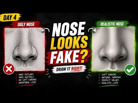 Nose realistic kyun nahi lagti? 😳| How to Draw Nose | Nose Drawing Easy for Beginners