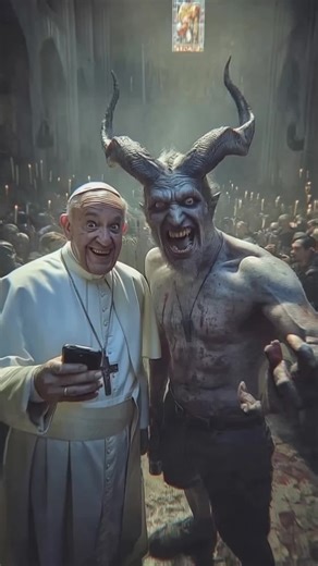 The light shines in the darkness, and the darkness has not overcome this club. @Hailuo AI (MiniMax) #Pope #vaticano #pontiff #hailuoai #ai #creepy #club #trance