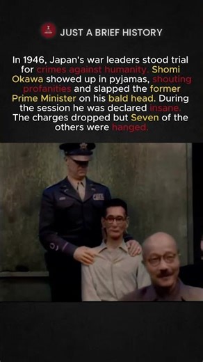 He slapped Japan's Prime Minister in a war crimes trial. Then walked free. #shorts